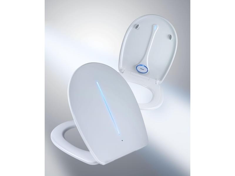 diaqua® Toilettensitz Sidney LED, Weiss WC-Sitz mit Absenkautomatik