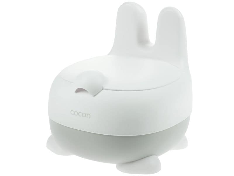 COCON Töpfchen Hase, Grau Kindertopf mit Spritzschutz