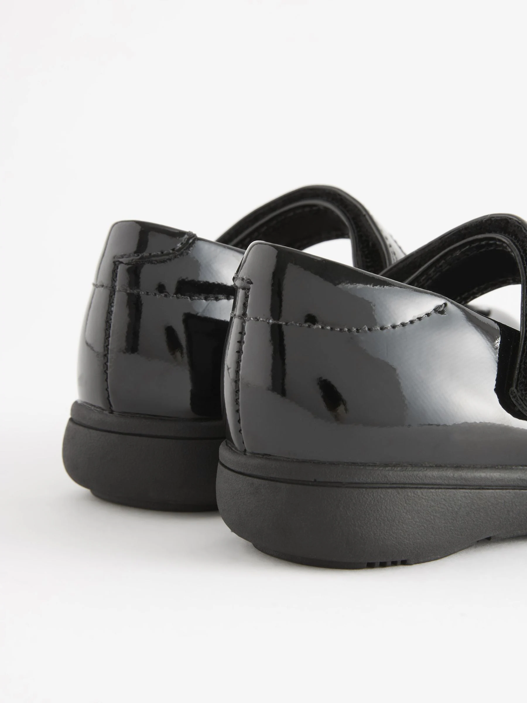 Zwart lak - Junior Mary Jane-schoolschoenen met vlinder