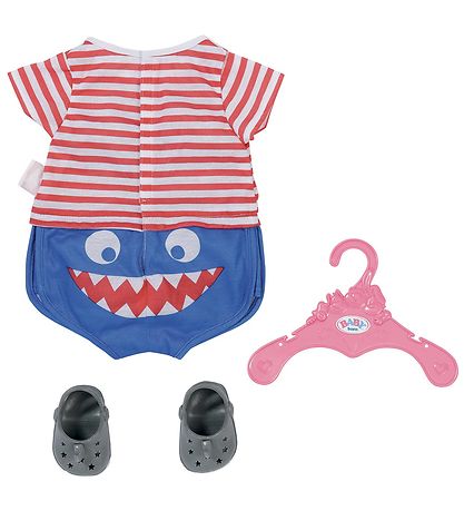 Baby Born Dukket?j - Pyjamas m. Sko - Blå