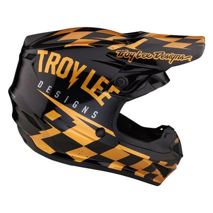 Casque cross TroyLee design SE4 POLYACRYLITE RACE MIPS 2024 - Noir / Jaune