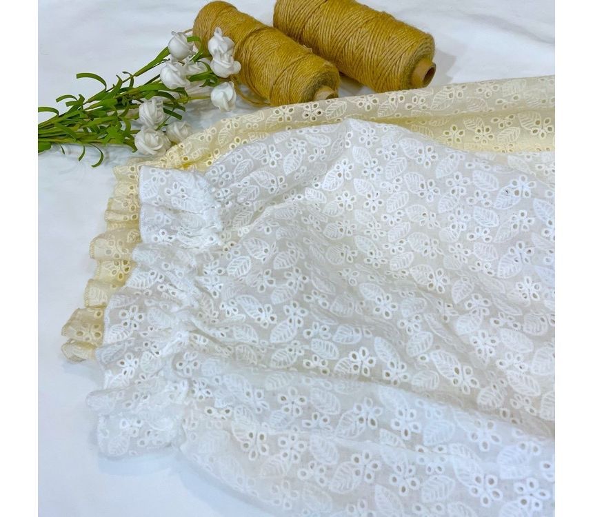 Santeh - Baggy broek met hoge taille en kantpaneel