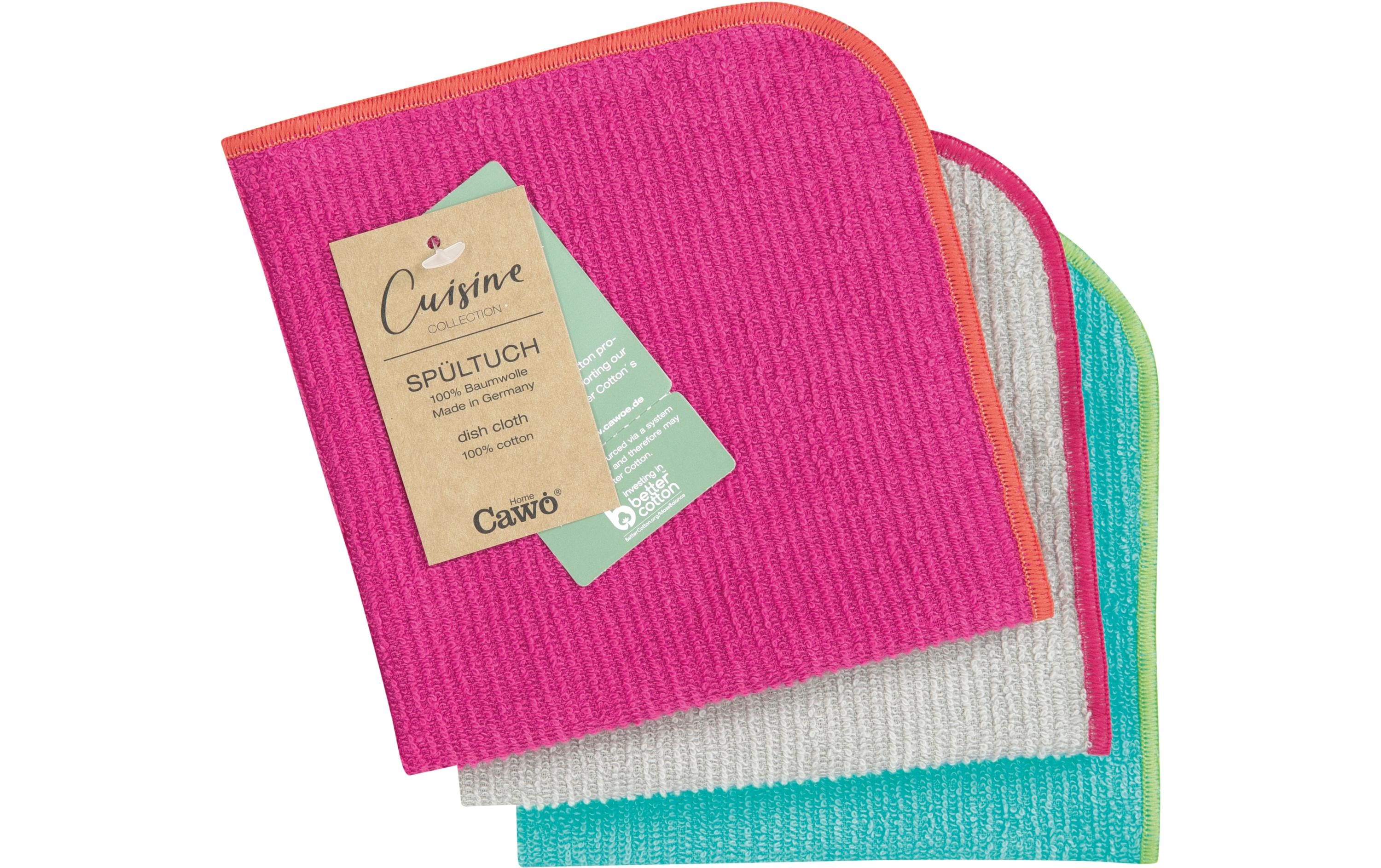 Abwaschlappen Trio 30 x 30 cm, 3 Stück, Pink/Türkis3 Stück Abwaschlappen