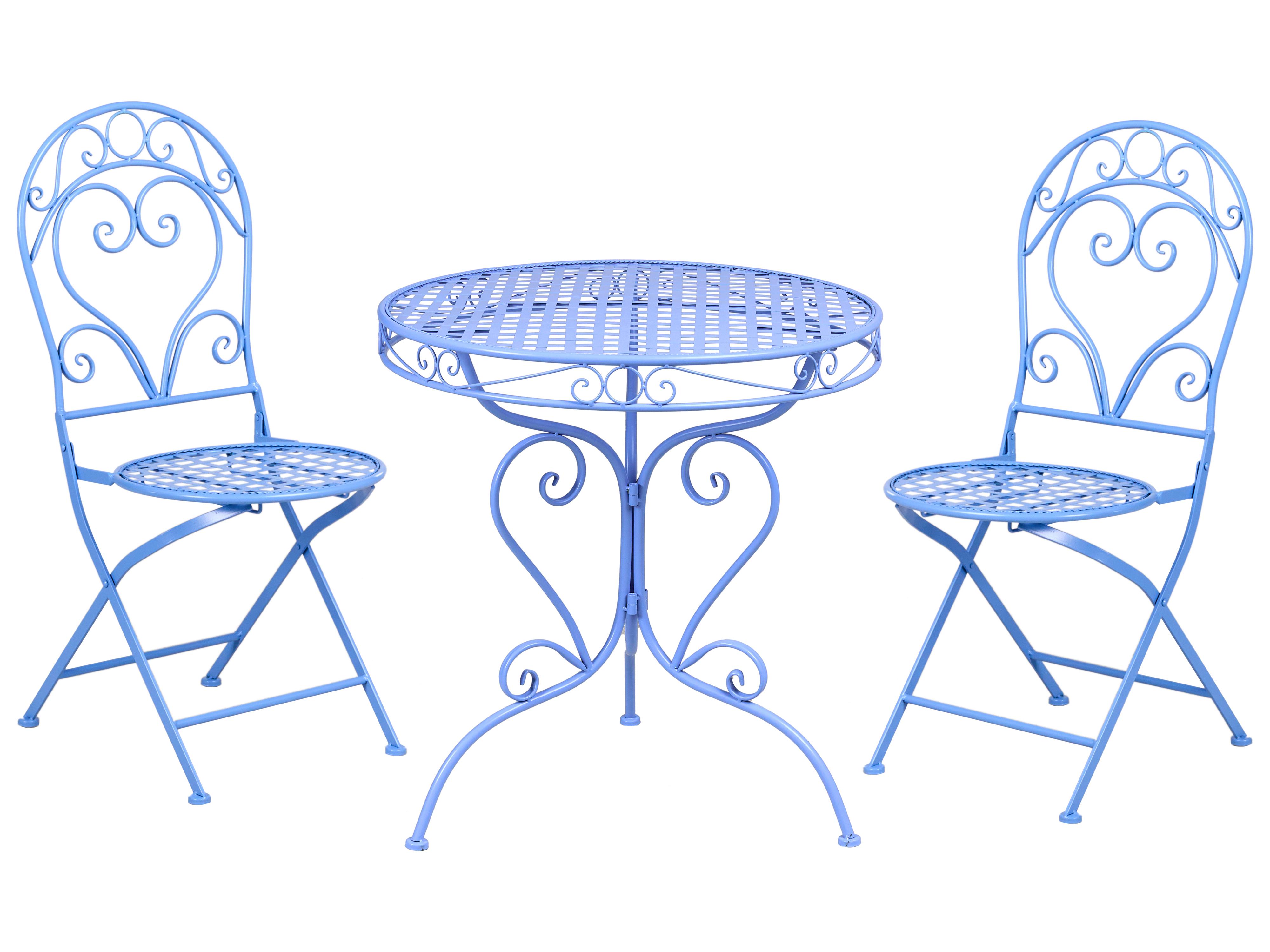 Bistroset ALBINIA Metaal Blauw