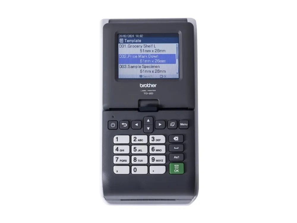 Brother TD-2320DSA203 - Mærkat/kvitteringsprinter - S/H - direkte termisk - Rulle (6,3 cm) - 203 dpi - op til 152.4 mm/sek. - USB 2.0, USB vært, LAN