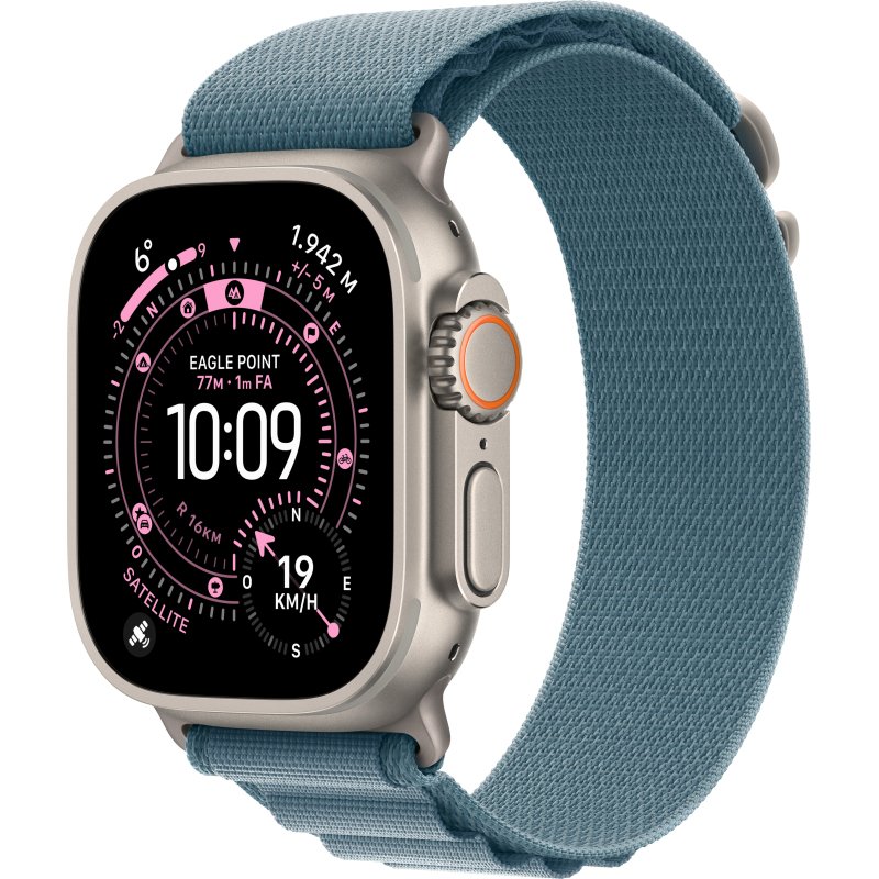 Apple Watch Ultra 3 OLED 49 mm Numérique 422 x 514 pixels Écran tactile 5G Titane Wifi GPS (satellite)