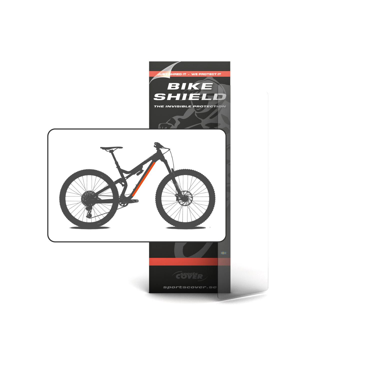 Sportscover BikeShield Skrårørsbeskyttelse Large Blank