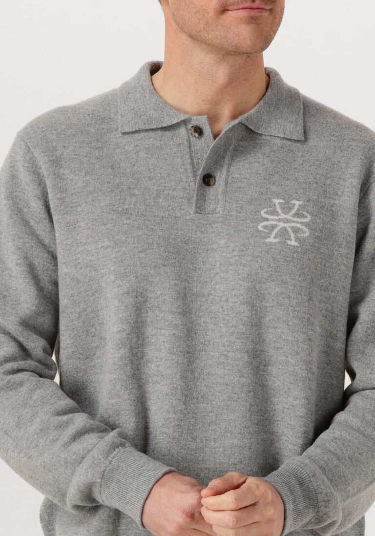grijze jacob cohen polo polo tubico c logo jacquard