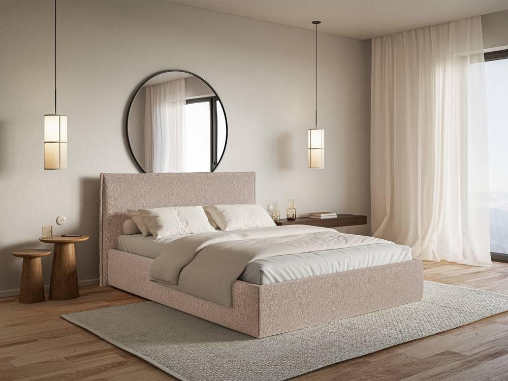 NADUVI Collection Bedframe Esmay chenille met opbergruimte 180 x 200