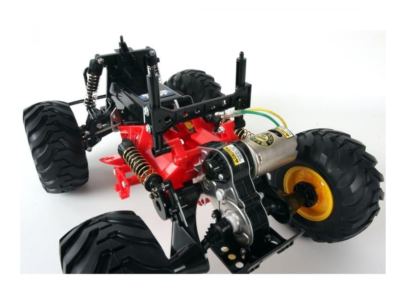 Tamiya Monster Truck Blackfoot, RWD Bausatz mit ESC, 1:10 2WD Monstertruck Bausatz mit klassischer Tamiya Blackfoot Karosserie