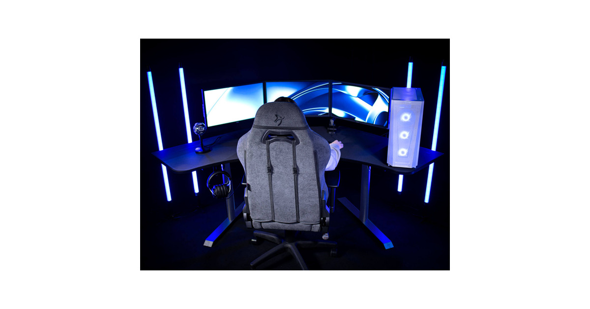 ArozziArena Angelo - Gun Metal gaming desk  (Gunmetal)