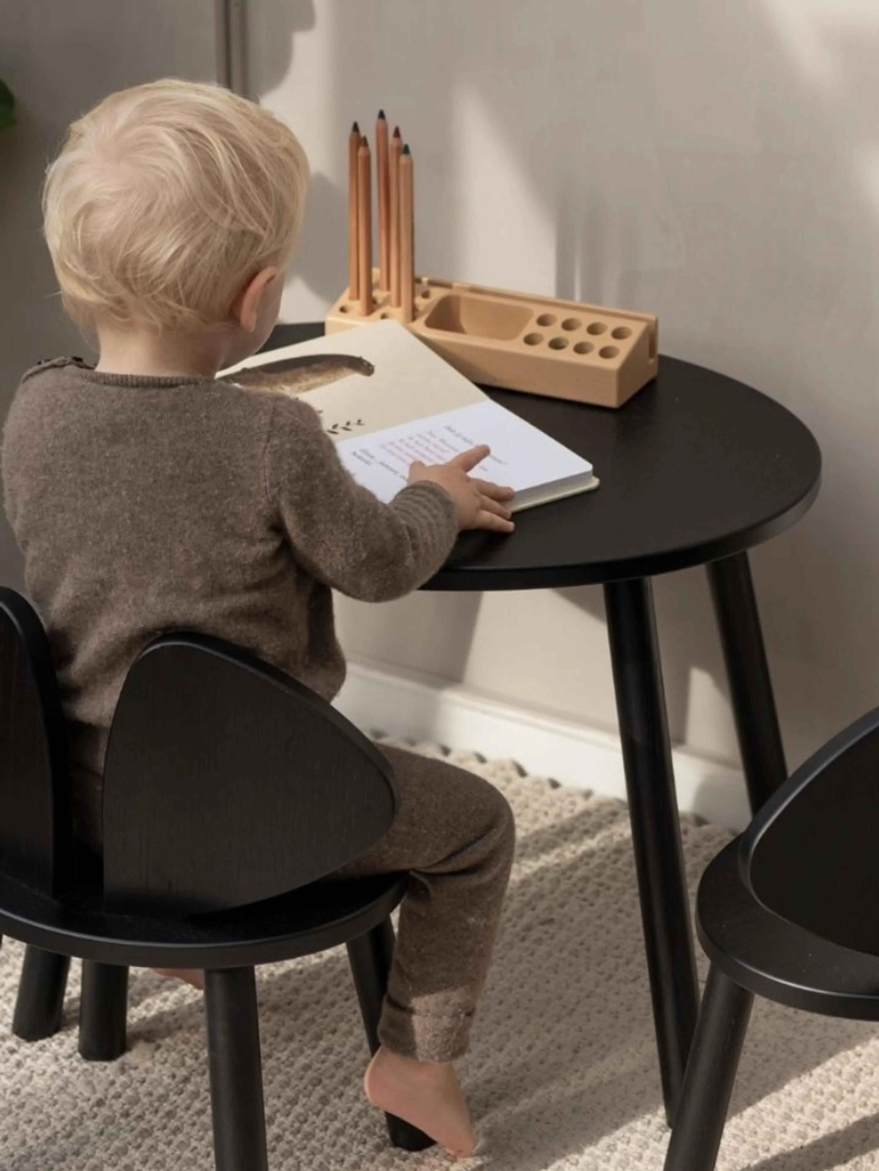 Ovale houten kindertafel Mouse