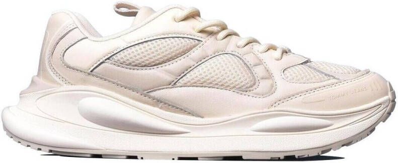 Tommy Jeans Beige Leren Sneakers Beige Dames