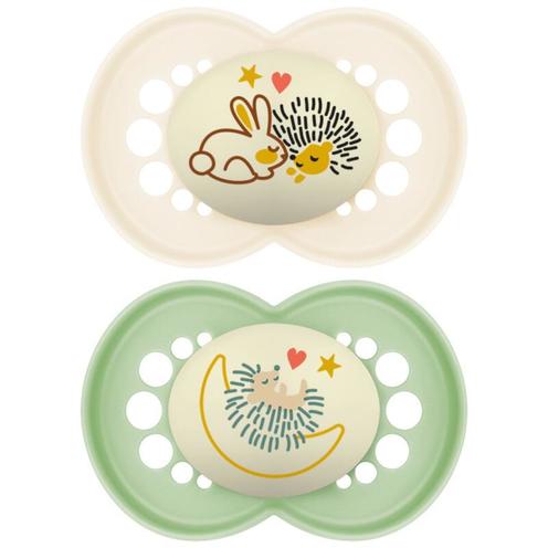 Lot de 2 sucettes Original dès 6 mois Planet Love Night - Coloris aléatoire - MAM