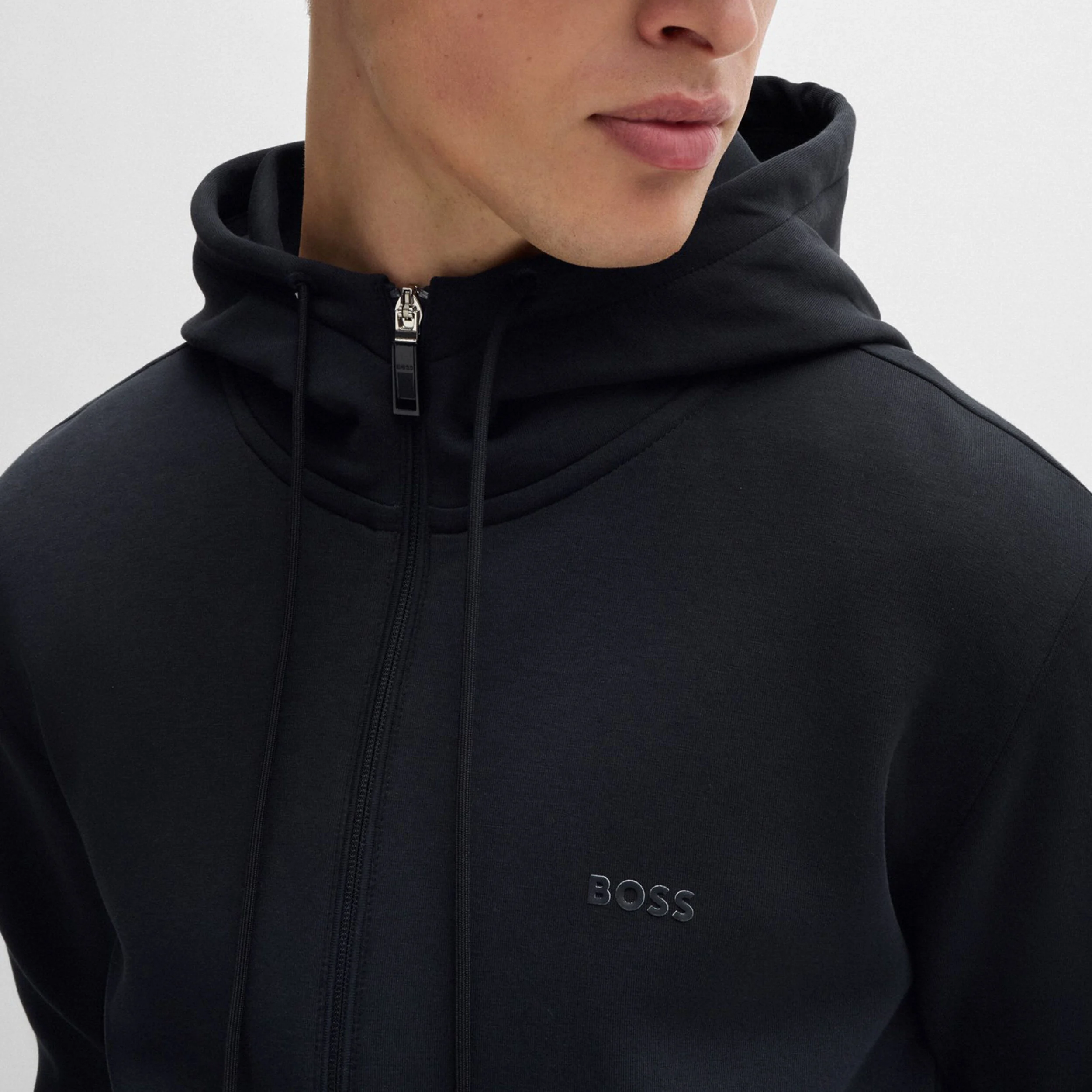 BOSS Shaggy Gilet En Coton Hommes - Bleu Foncé