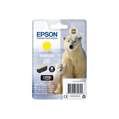 Epson 26 Ours polaire - jaune - cartouche d'encre originale