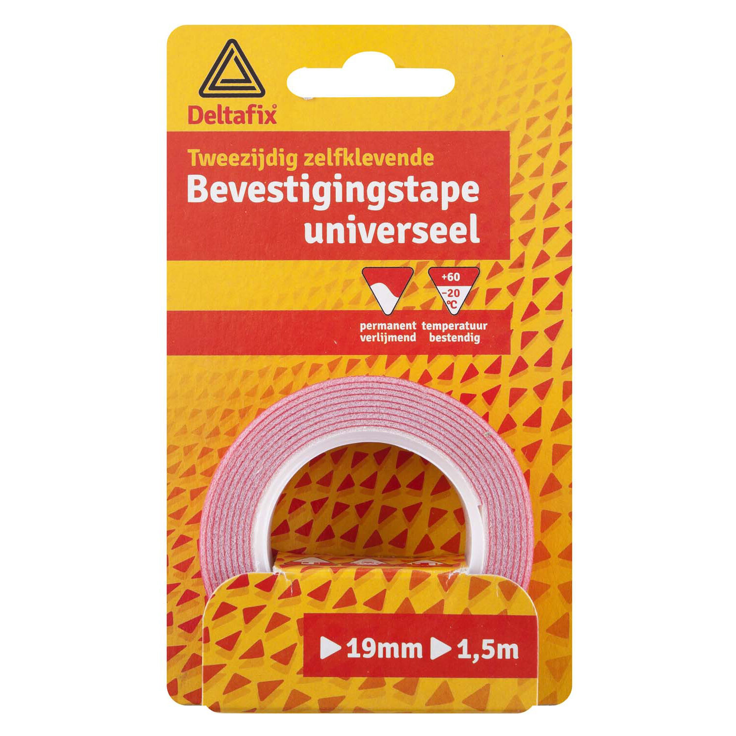 Deltafix Bevestigingstape Uni 19mm 1.5m - Tape - 14x8.5x2.5 cm - Wit - 150 cm