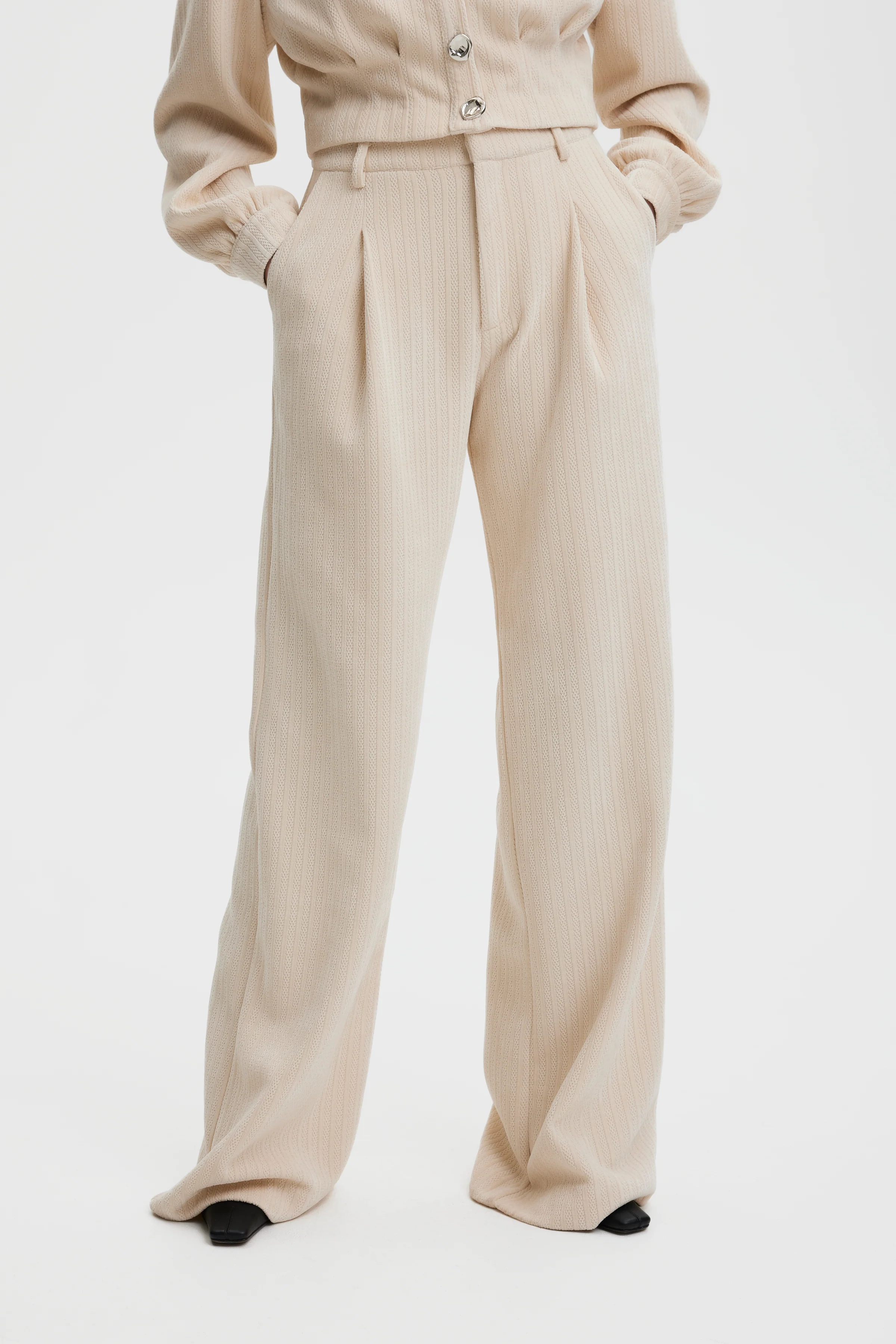 GESTUZ  ElnoraGZ habitbukser - Off White Structure