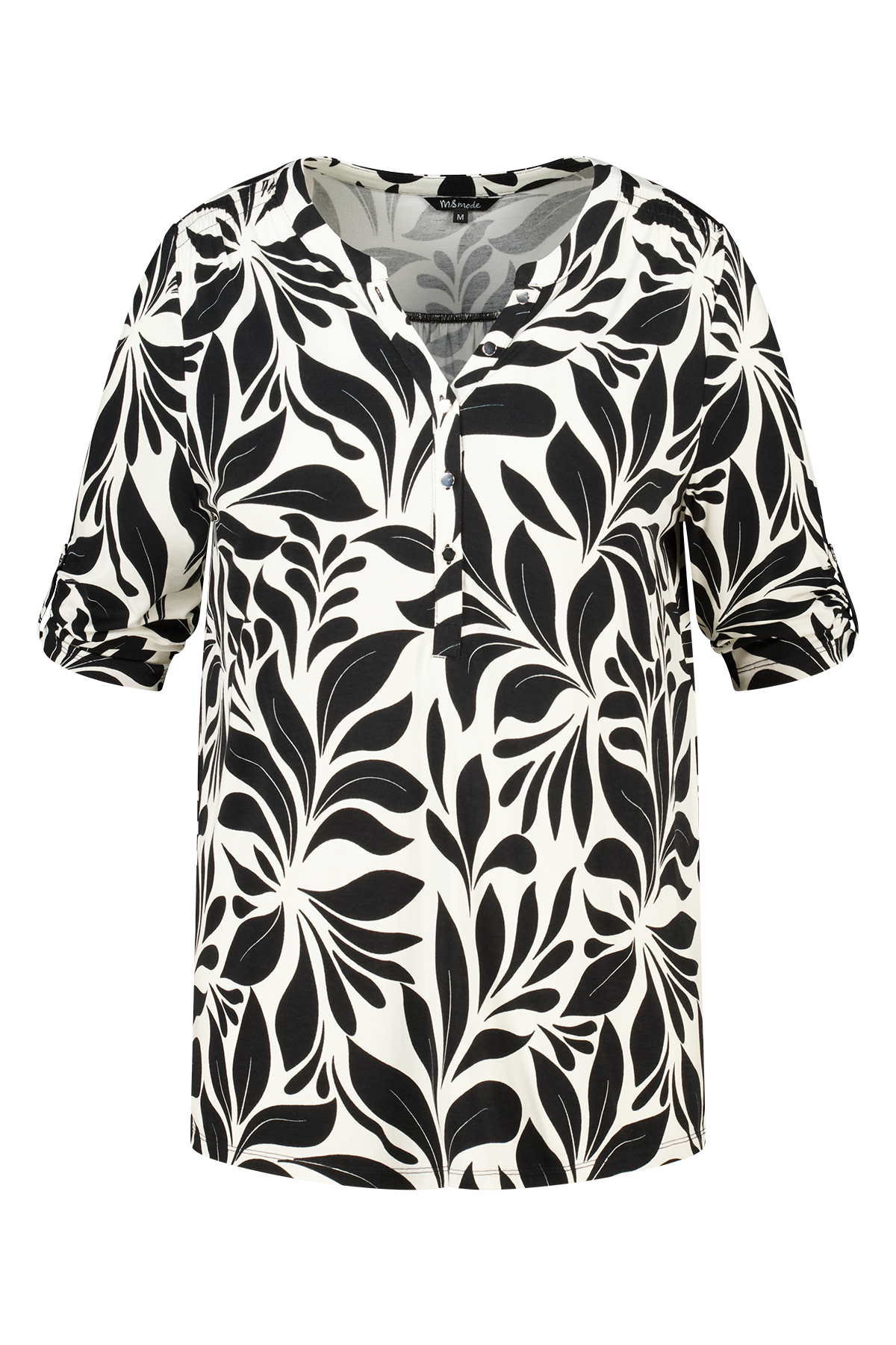 Top met print Multi zwart-wit