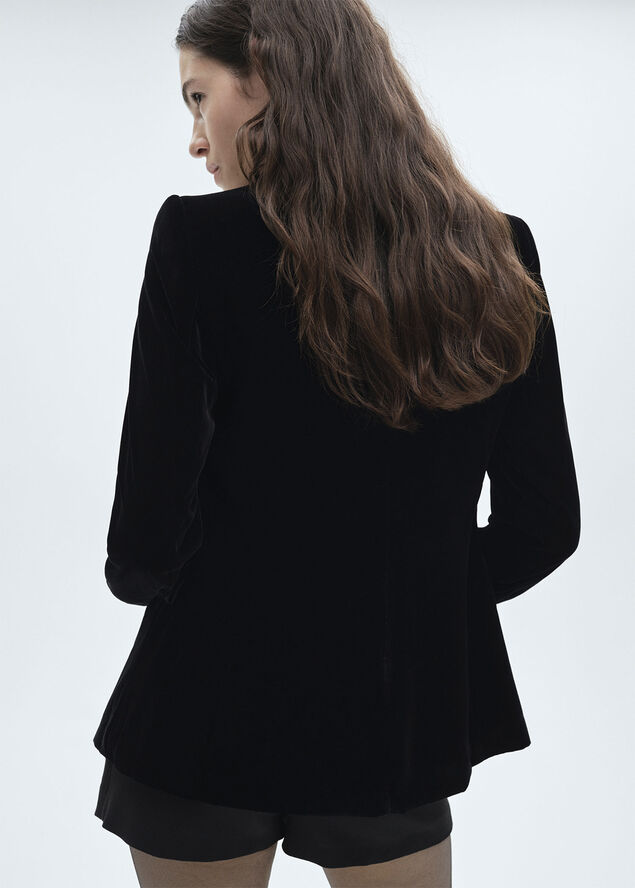 MANGO BLAZER. -- COMBI Black