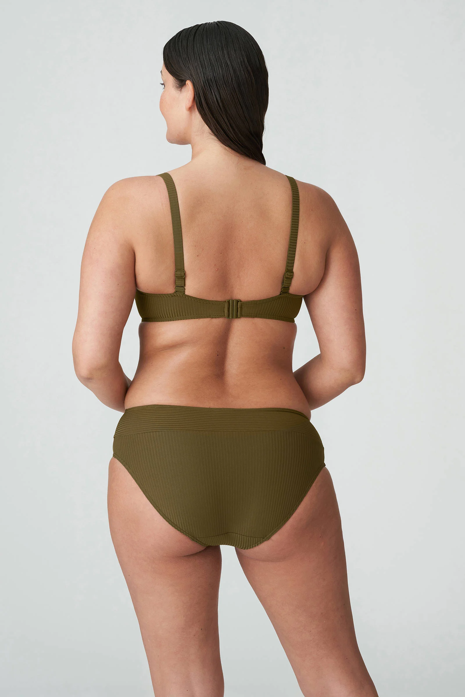PrimaDonna bikinibroekje Sahara met ribstructuur olijfgroen