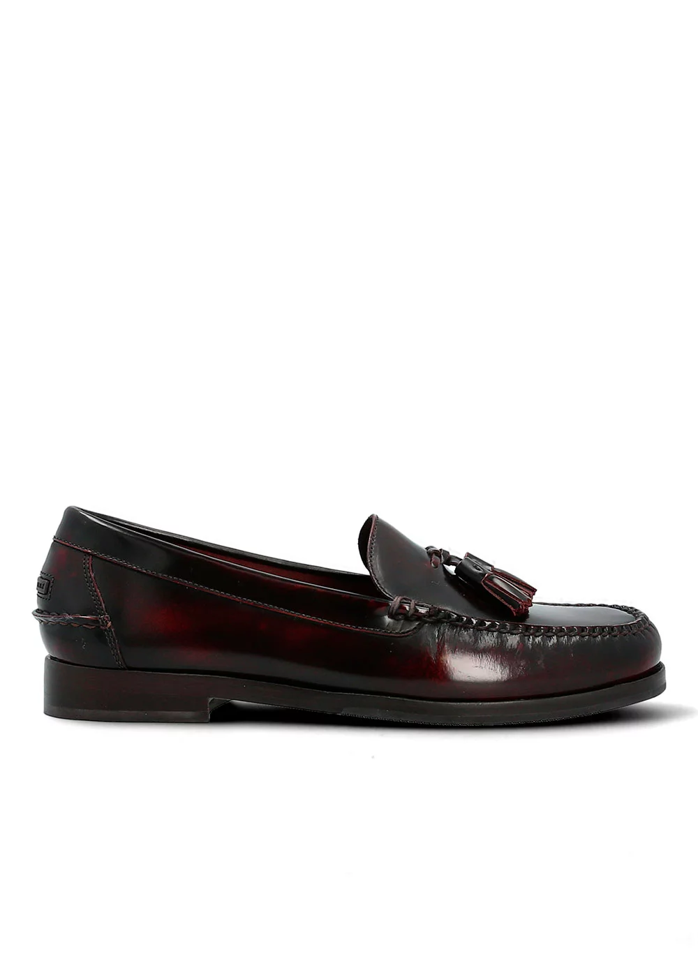 DOUBLE TASSEL LOAFER BRUSH OFF BURGUNDY