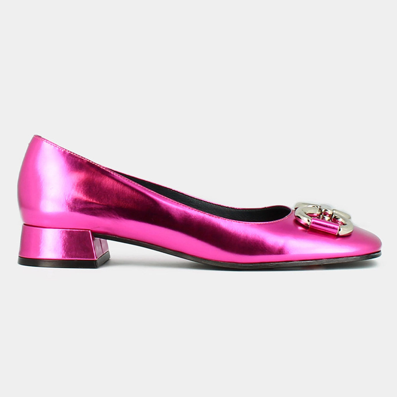 Jonak Ballerines en Cuir metallisé Doston fuchsia