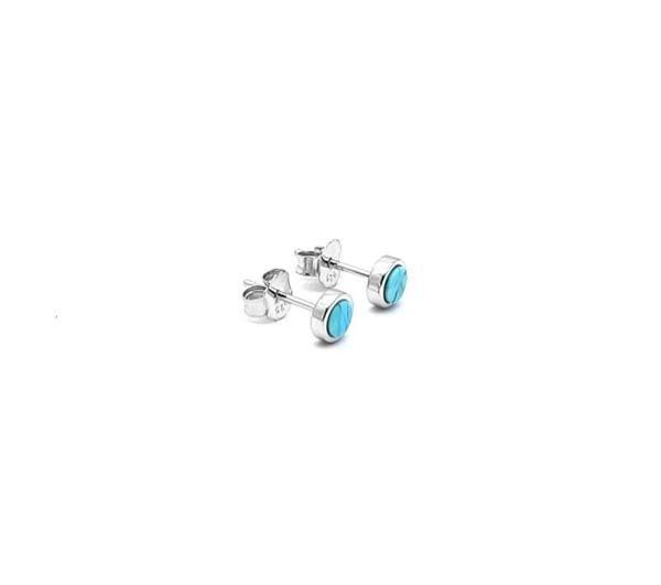Unique And Co Ladies Unique And Co Sterling, rhodium,turq Earrings