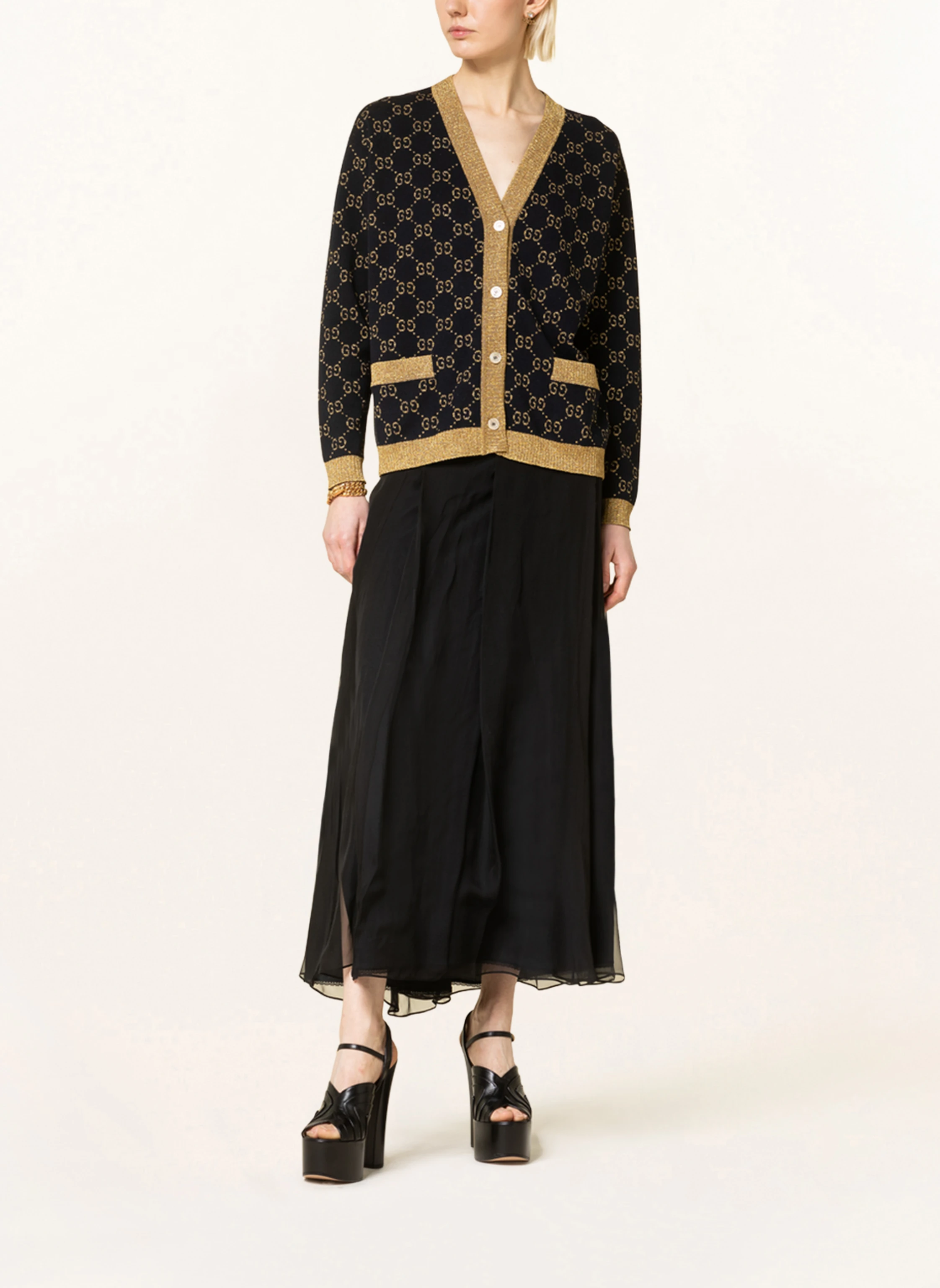 GUCCI Strickjacke GG mit Glitzergarn