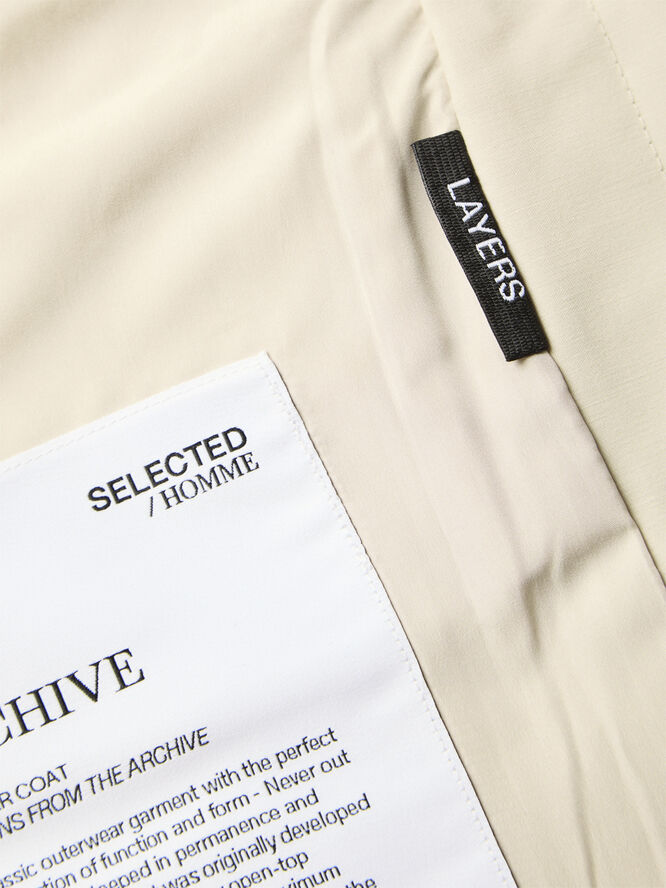 Selected Homme SLHDEVON LAYERS CARCOAT Oatmeal