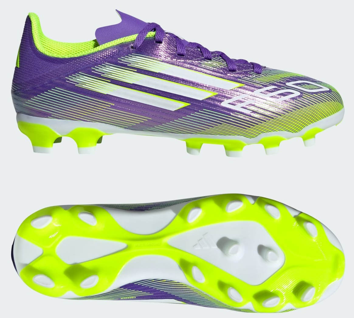 F50 League MG Junior Purple Rush/Cloud White/Lucid Lemon
