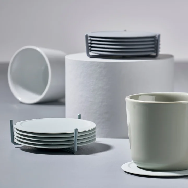 Zone Denmark - Glasuntersetzer, cool grey (6er-Set)