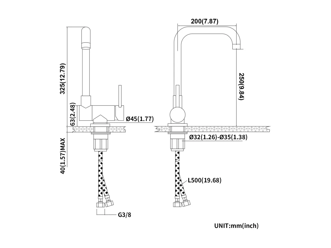 Mitigeur de Cuisine Rabattable Lonheo MAX, Pivotant à 360°,Robinet de Cuisine avec Poignée Pliable Contre Fenêtre,Robinet Mitigeur Evier Inox 304