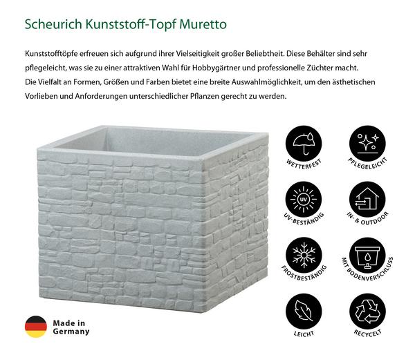 Scheurich Kunststoff-Topf Muretto, quadratisch