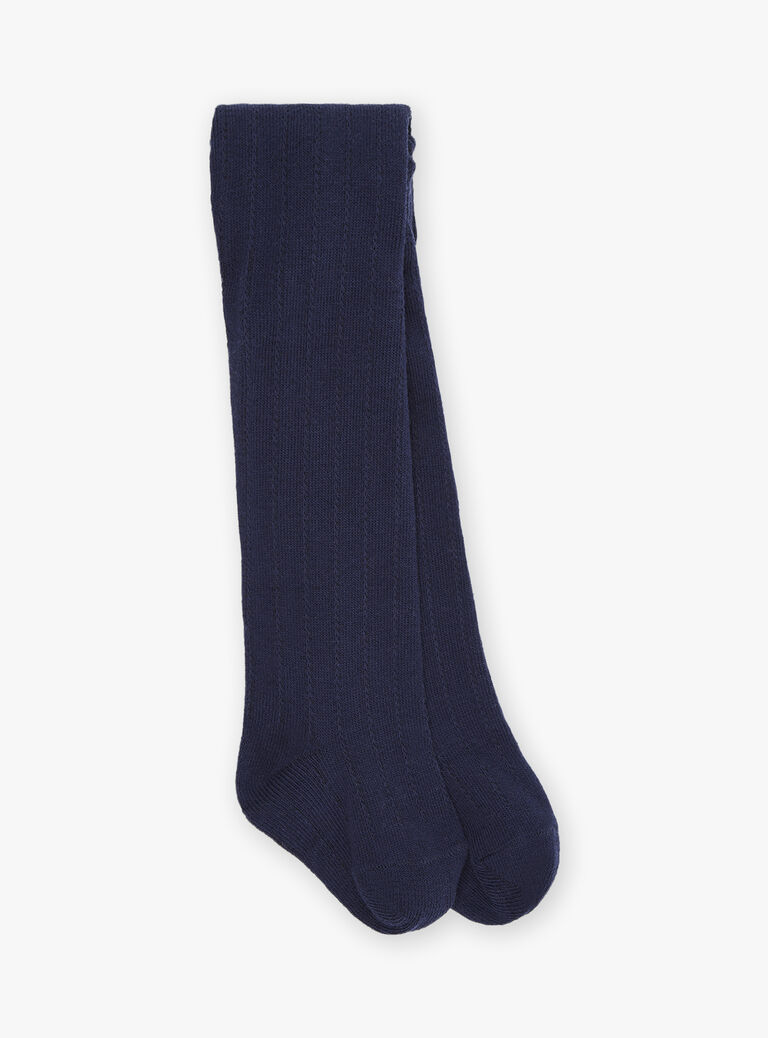 Collants fantaisie bleu marine