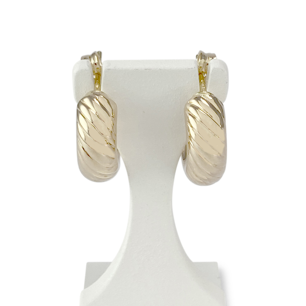 Boucles d'oreilles d'occasion or 750 jaune 18 mm