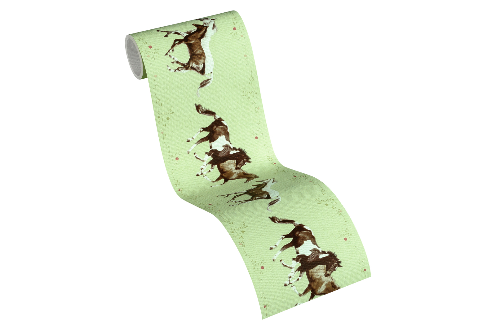 Vlies-Borte LITTLE STARS - grün-braun - 13 cm