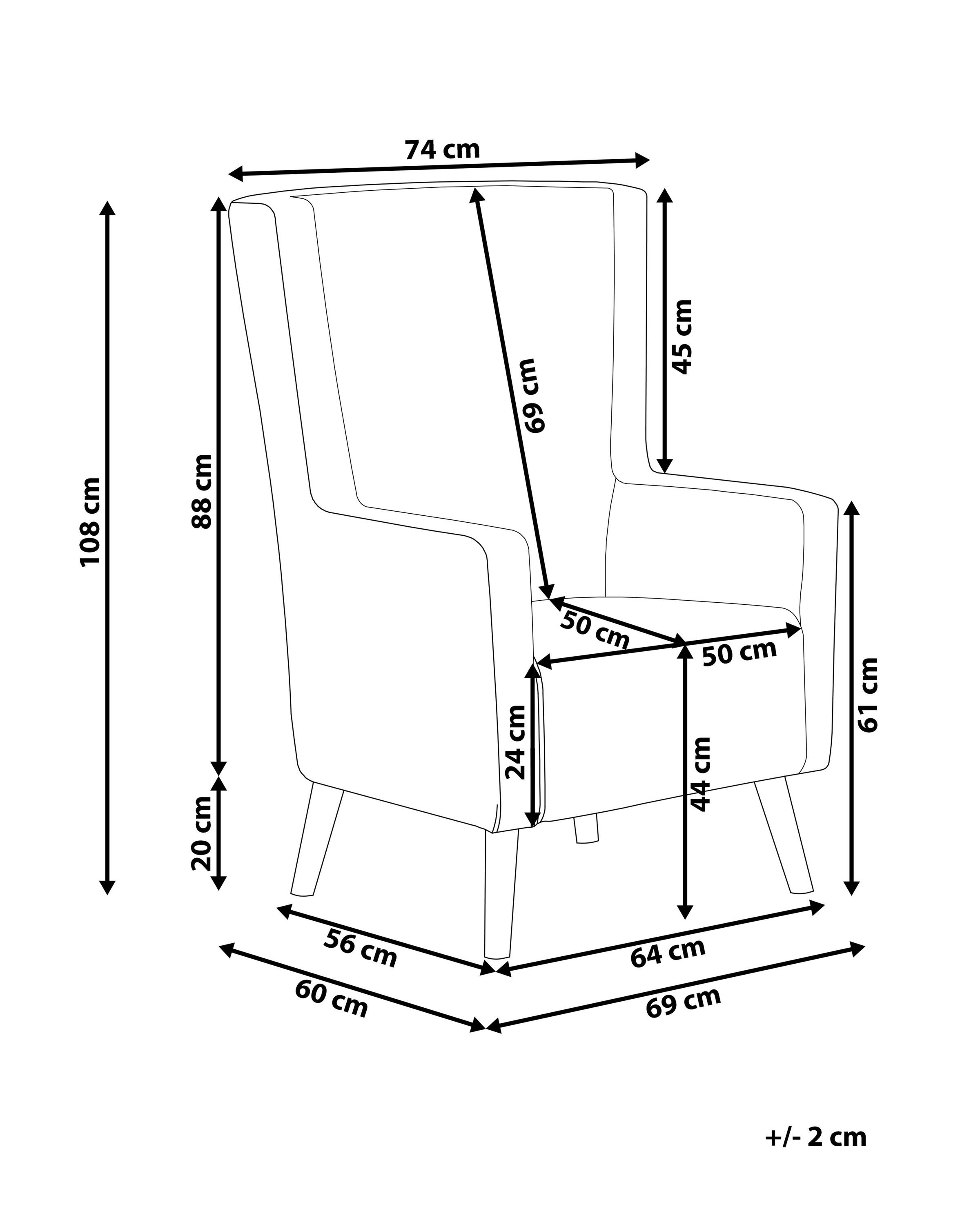 Oorfauteuil ONEIDA Fluweel Donkergroen