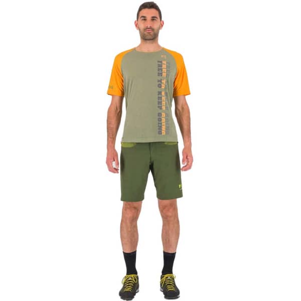 T-shirt randonnée KARPOS MOVED EVO JERSEY CEDAR GREEN/RADIANT