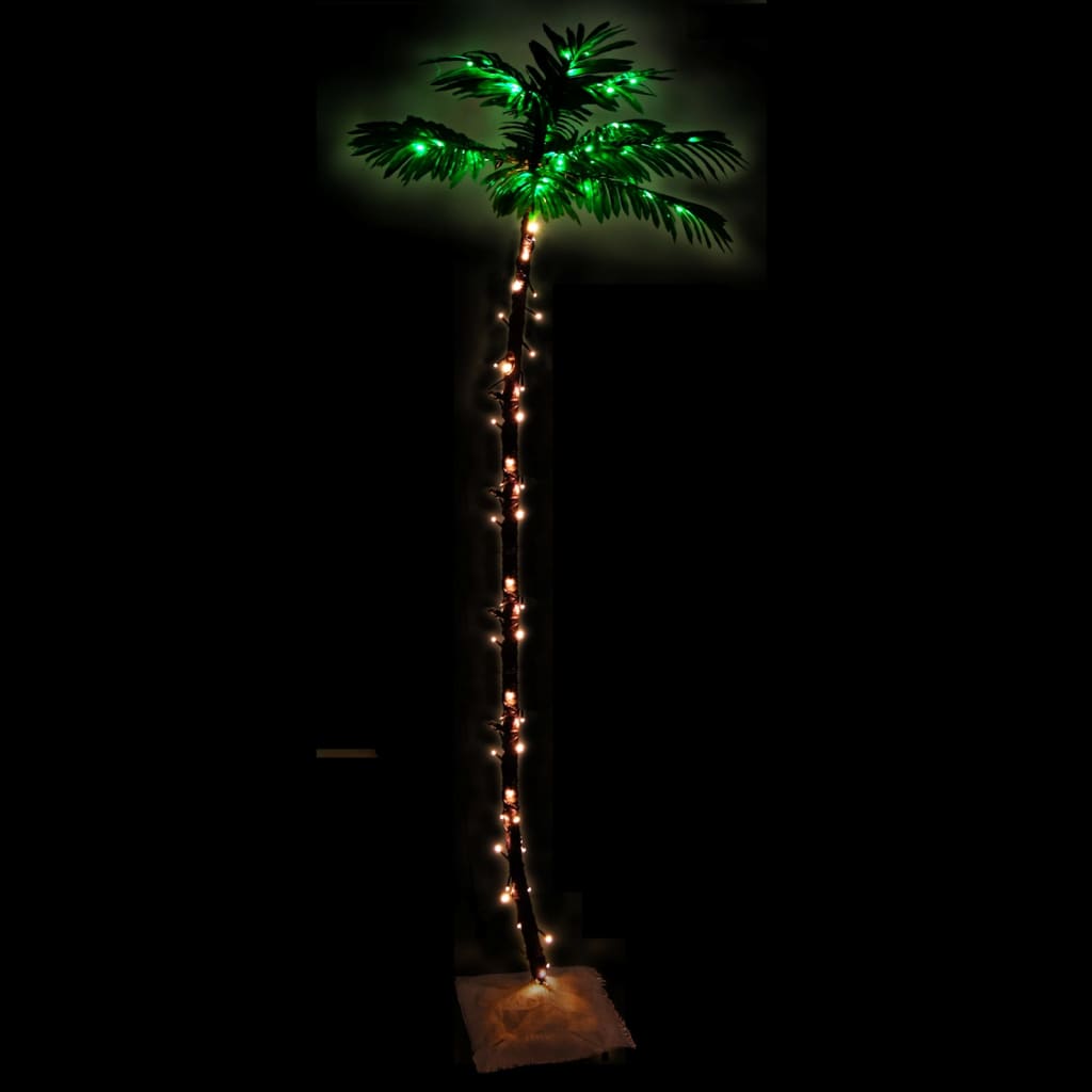 Palmier à led 136 led blanc chaud 220 cm