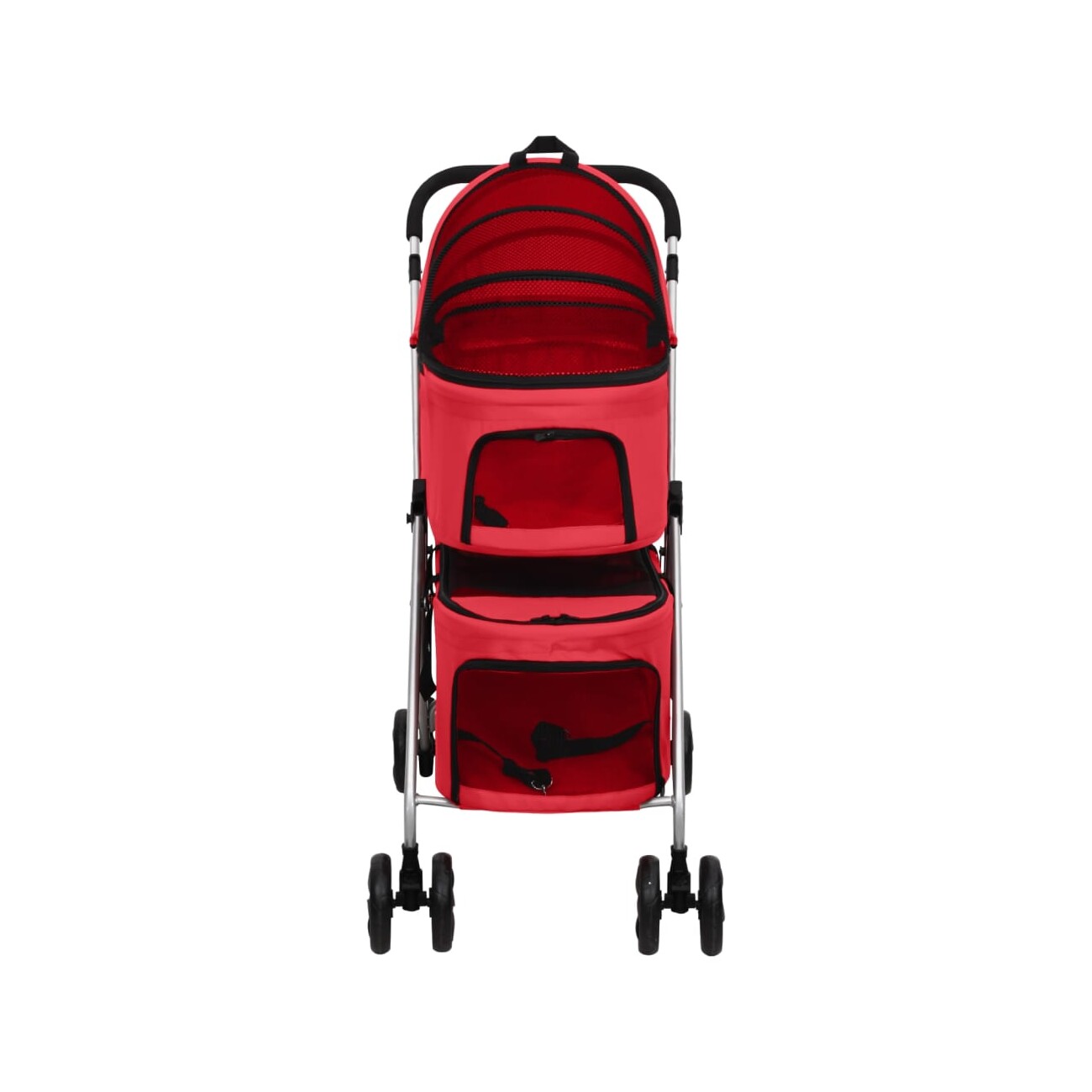 VidaXL Hundewagen 83x48x97cm (L x B x H) rot