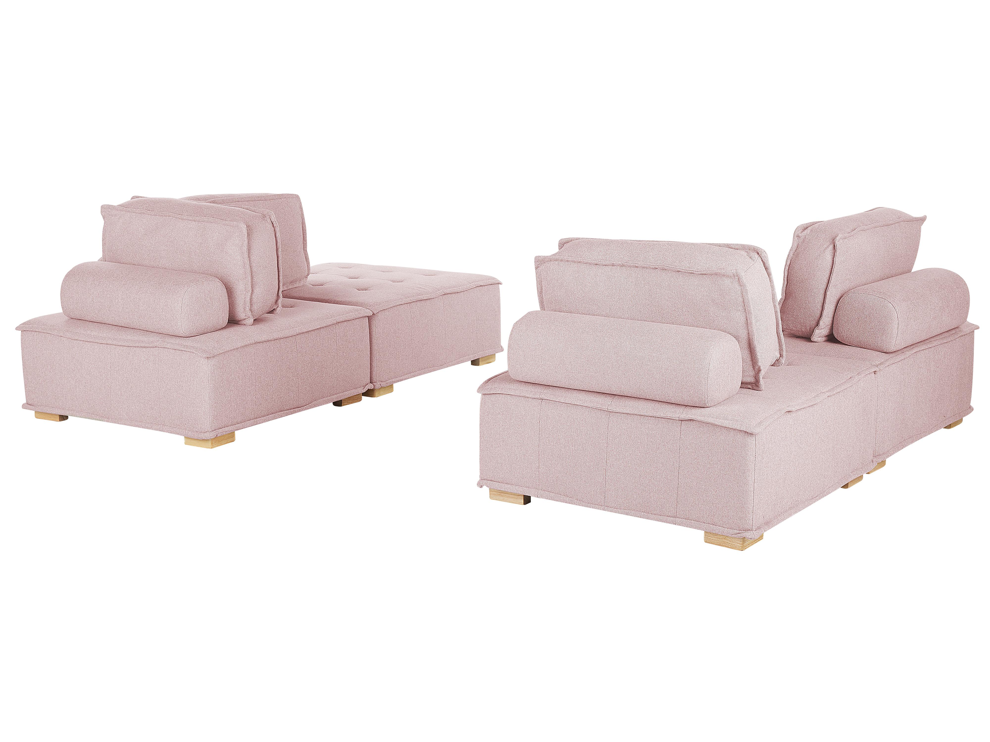 Modulaire bankenset 4-zits TIBRO Stof Roze