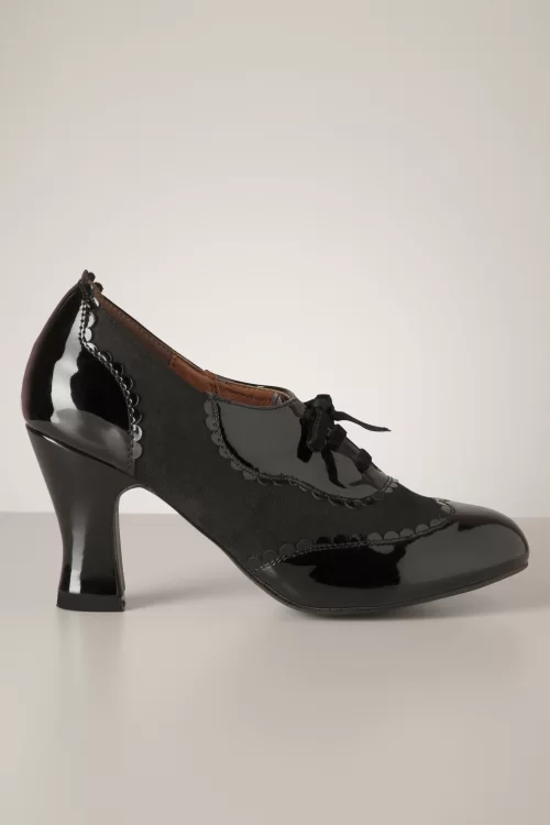 Banned Retro Bertie Waterfall shoe booties in zwart