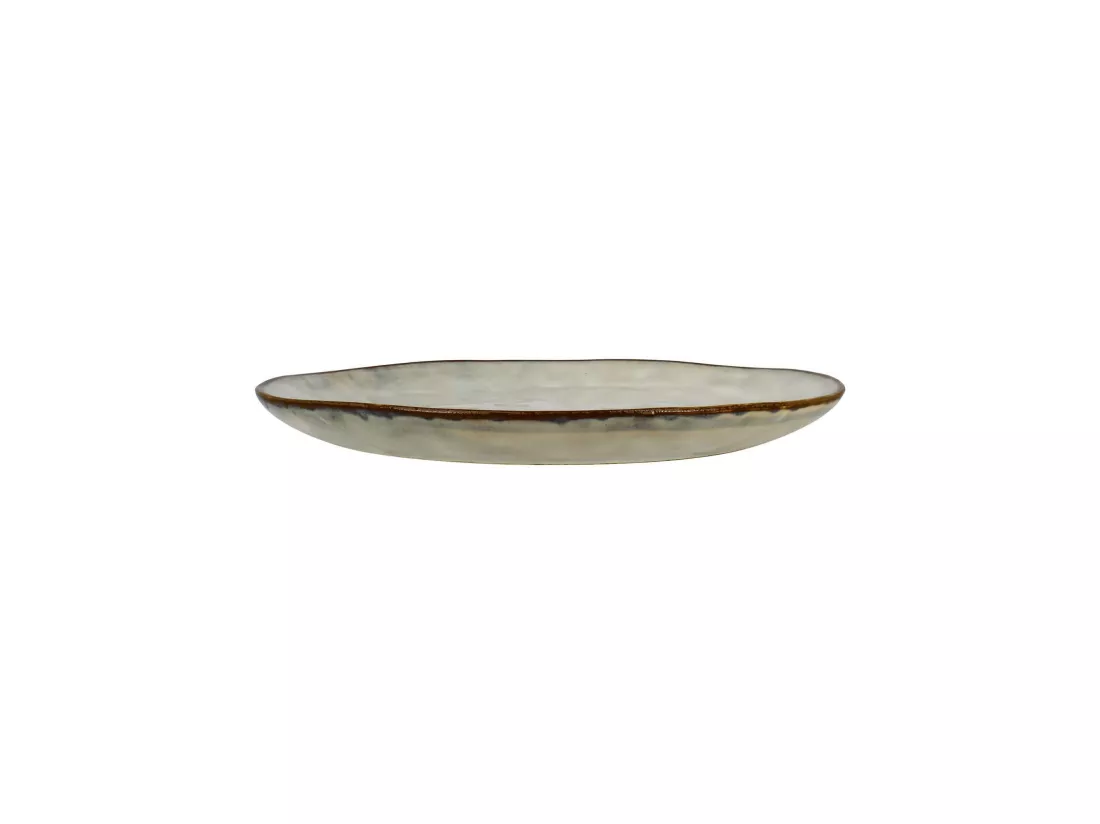Ogo Living - Lot 6 Assiettes Desserts Boral 20.5cm En Gres Beige Clair