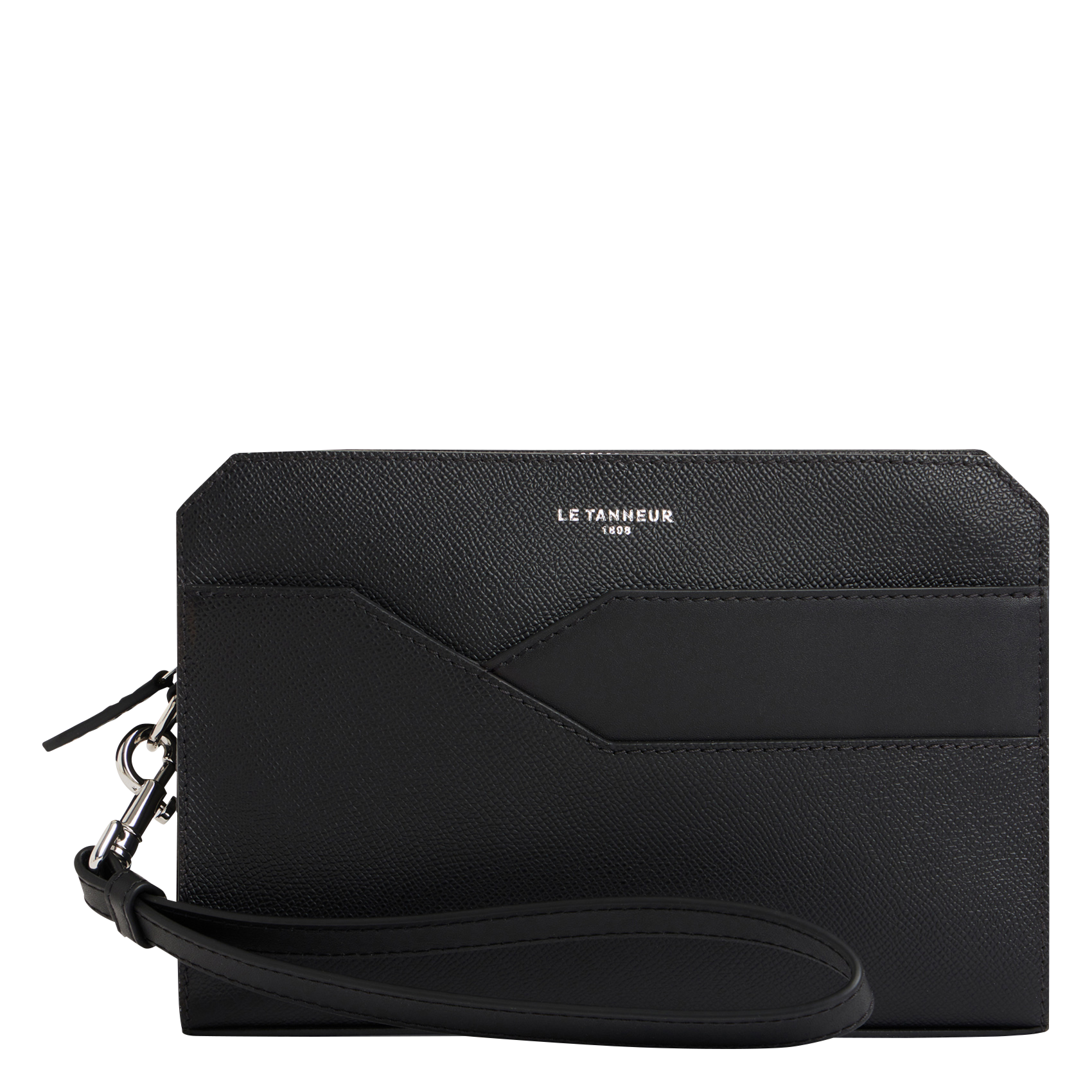 GASTON - Pochette zippée en cuir| Noir