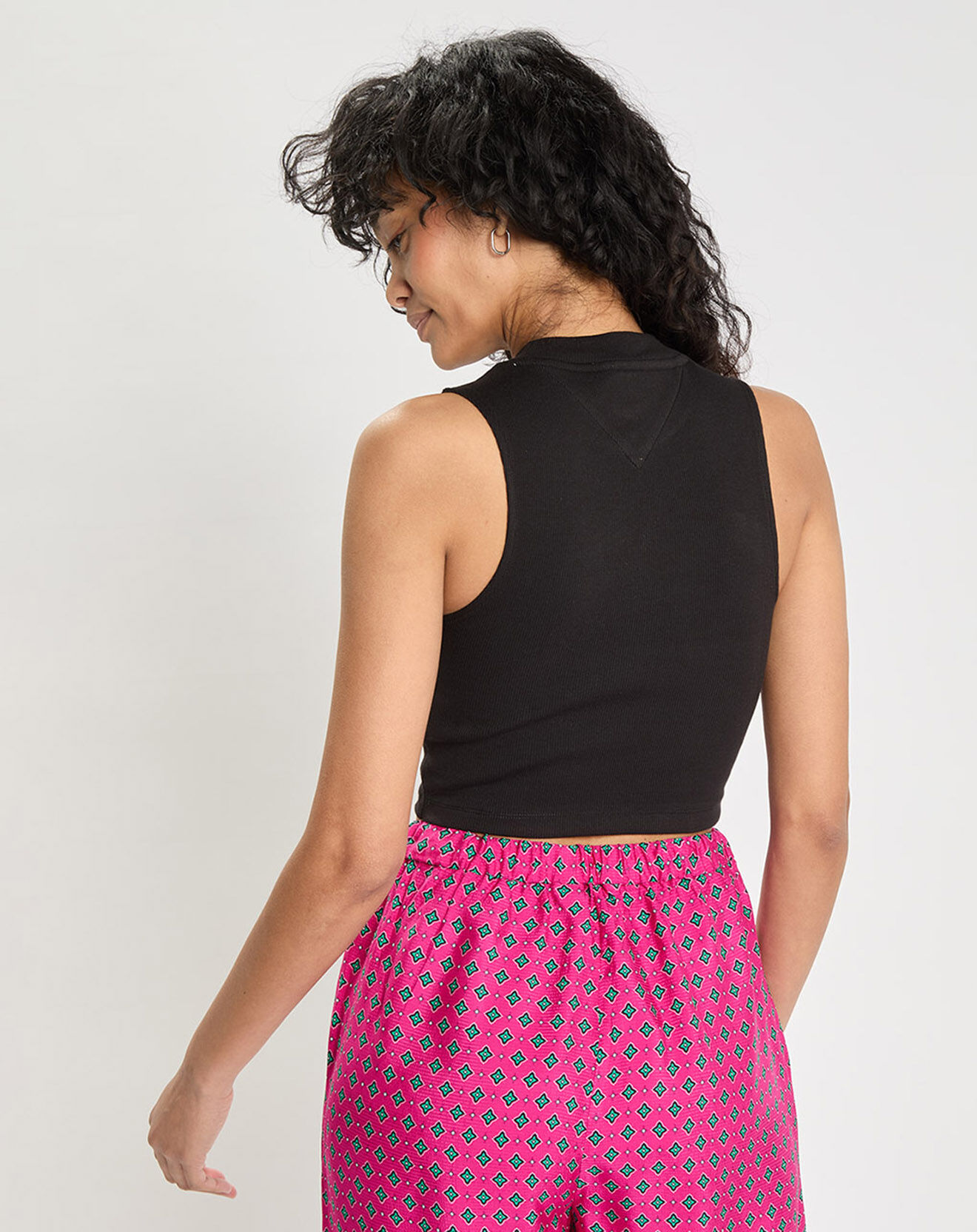 Tommy Jeans Top court Rib Tank noir
