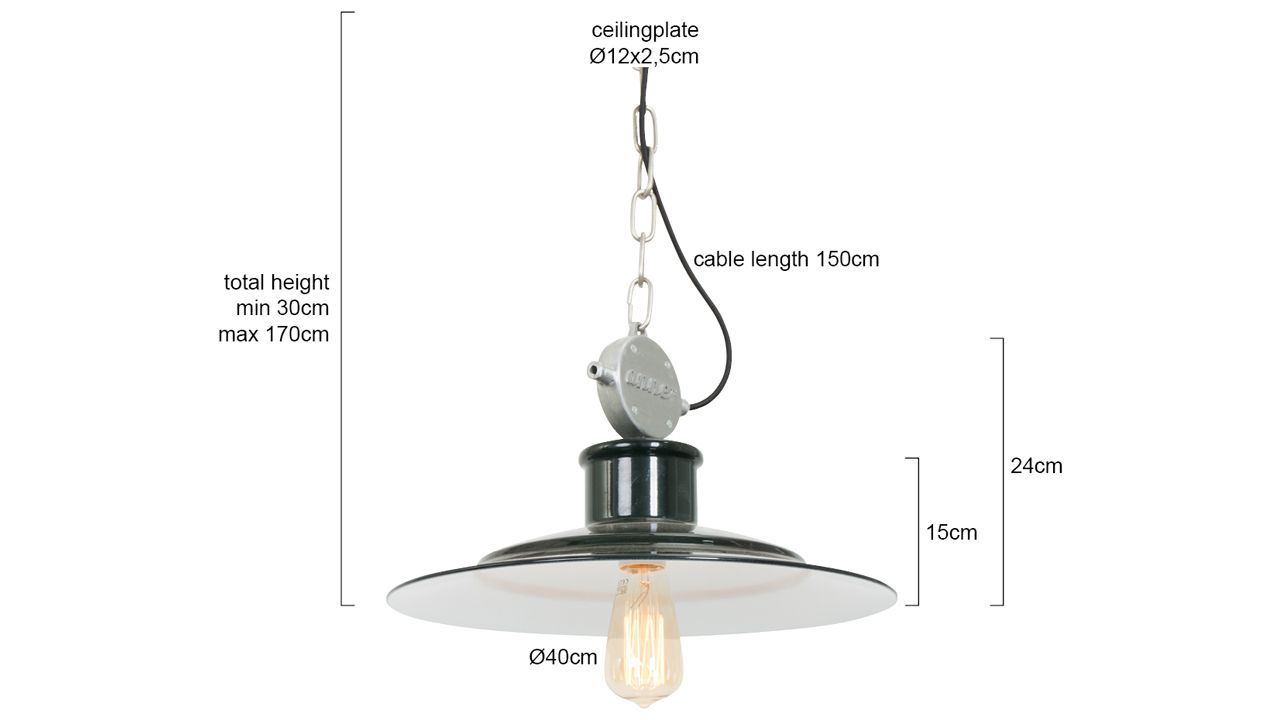 Hanglamp 7737ZW Millstone B40 x D40 cm