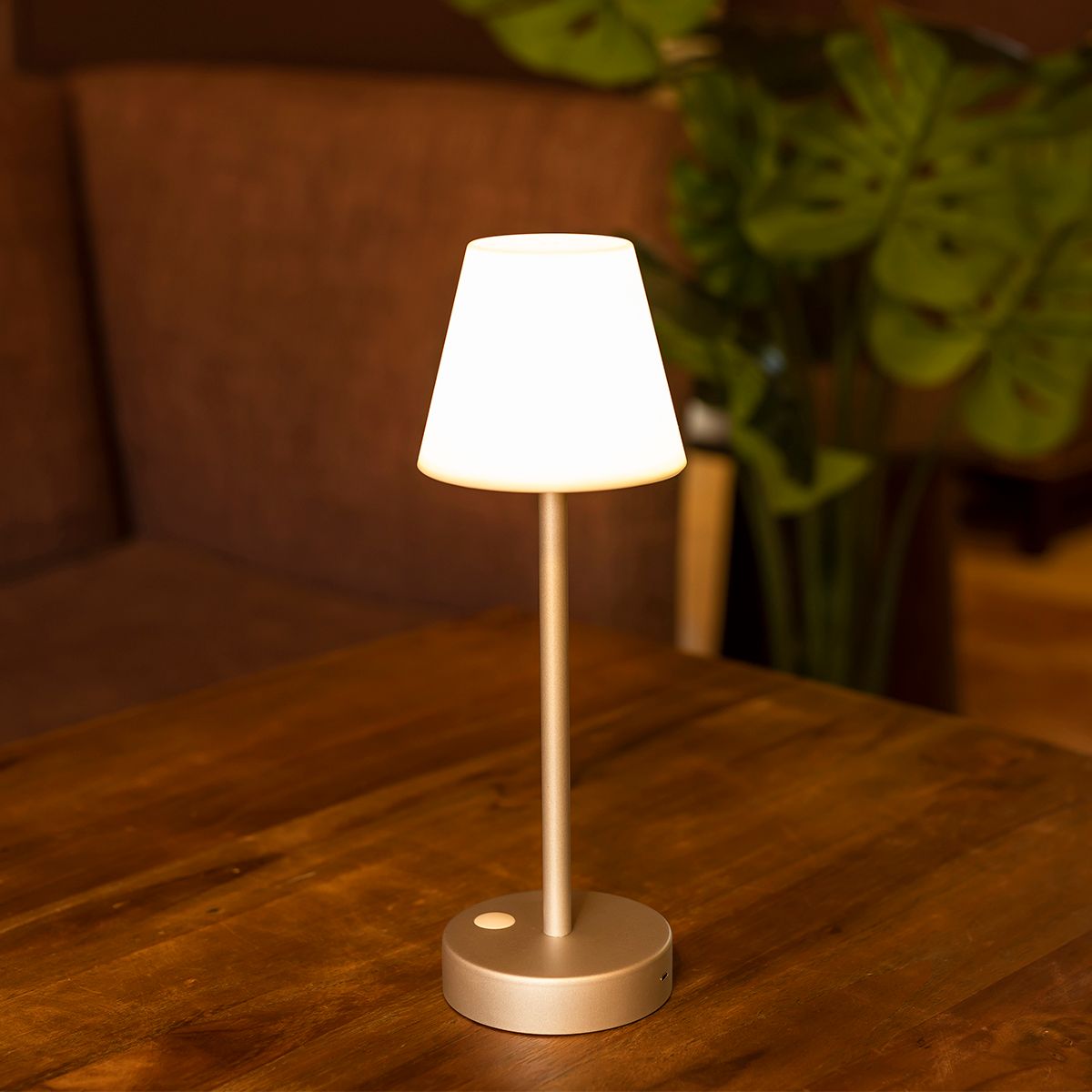 Tafellamp messing incl. LED oplaadbaar met touch dimmer - Renata