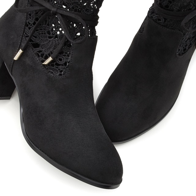 LASCANA High-Heel-Stiefelette  mit modischer Spitze und bequemen Blockabsatz, Ankle Boot, Stiefel