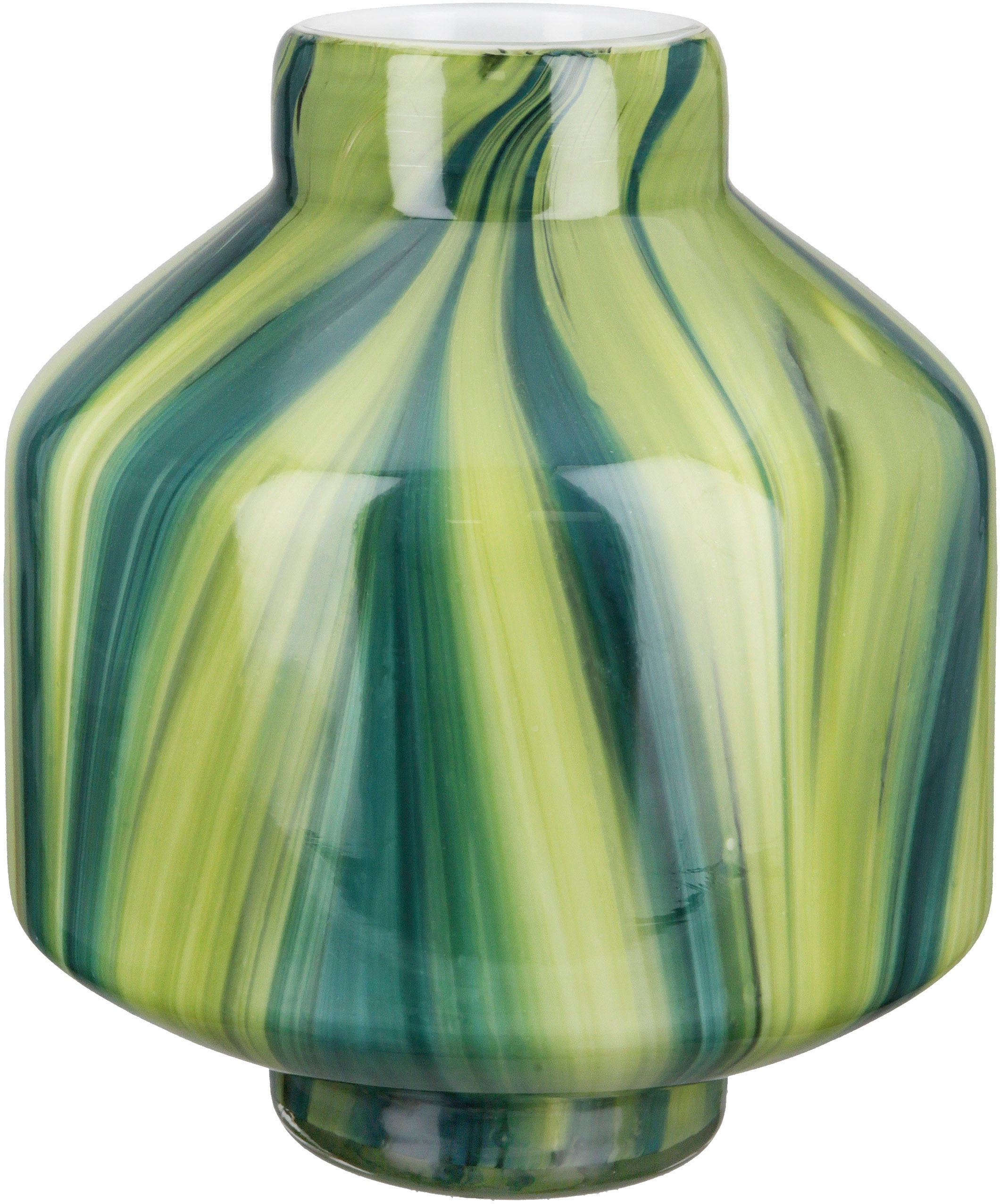GILDE Tischvase »Verdo, Höhe ca. 22 cm« dekorative Vase aus Glas, Blumenvase